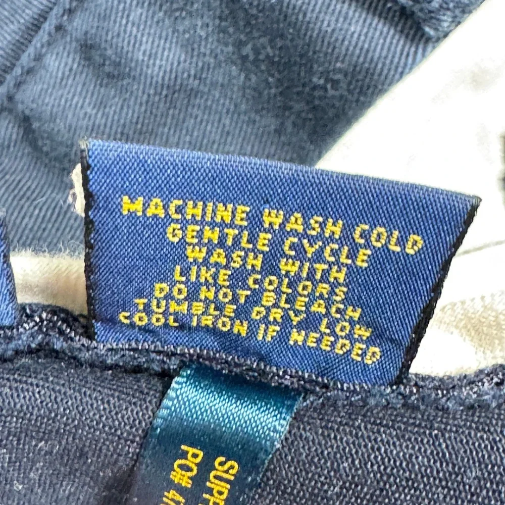 Polo Ralph Lauren Classic Fit Mens Chino Pants 36x32 Navy Blue Cotton Flat Front